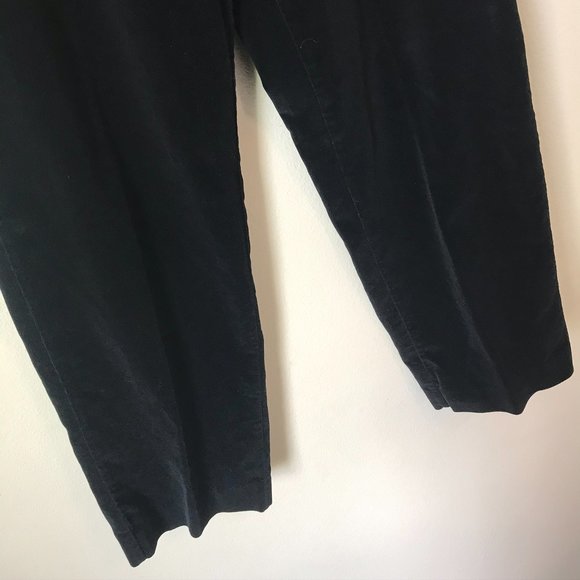 Vintage L.L. BEAN Black Velvet Straight Leg Pants - Picture 3 of 5